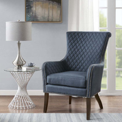 Chaise rembourrée en polyester avec 4 pieds