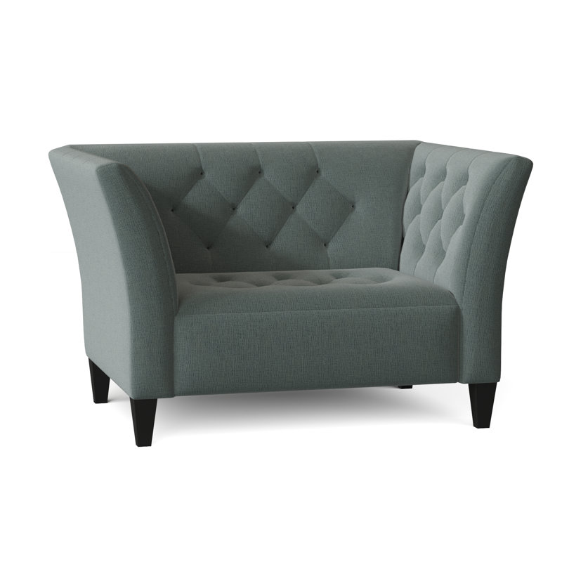 Carruth Upholstered Armchair, Heavenly Robins Egg Chenille