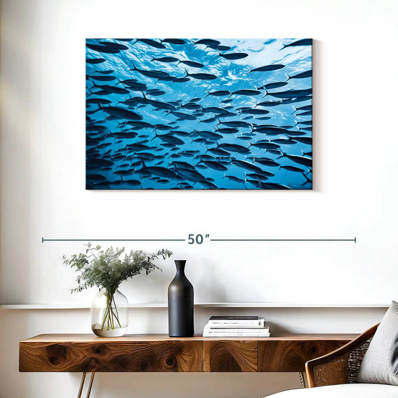Banc de poissons tropicaux, H 24 po x l 36 po