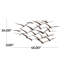 Décoration murale d'oiseaux qui volent en métal doré, 47 po x 4 po x 21 po-62298592
