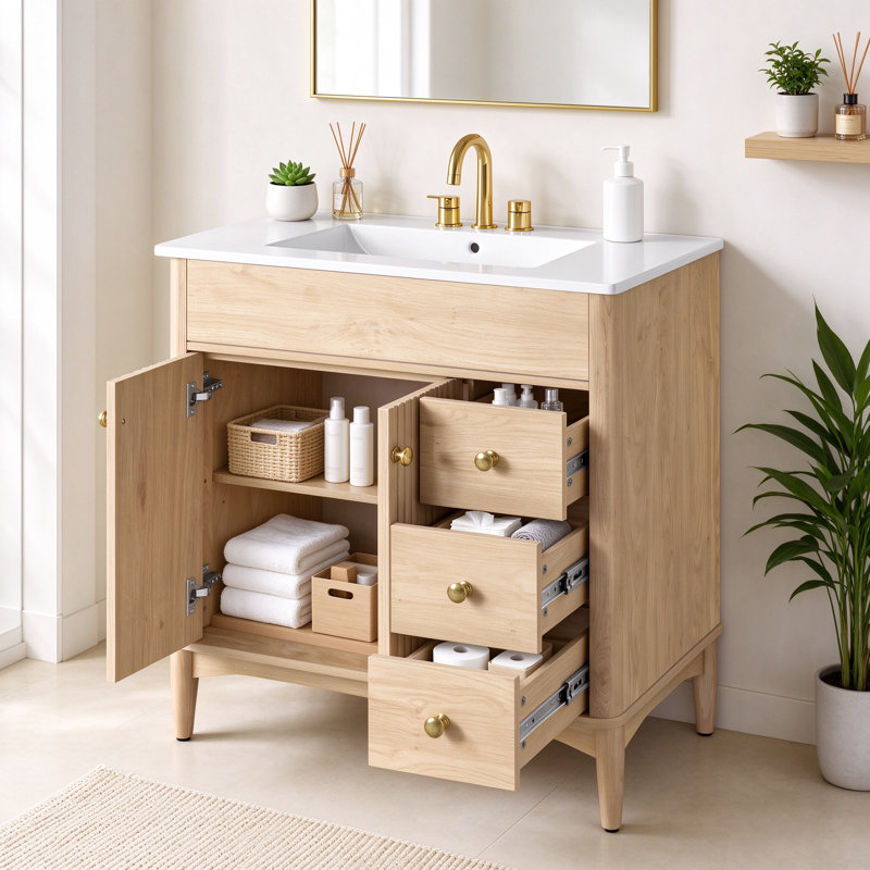 Freestanding Standard With Ceramic Top