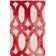Amekia Hand Tufted Wool/Cotton Geometric Rug in Red/Ivory