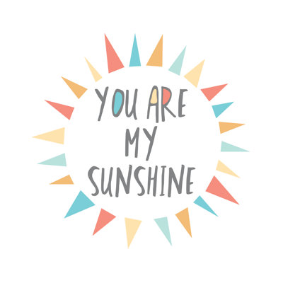 You Are My Sunshine Colorful Juvie - Wrapped Canvas Print
