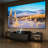 86" Modern Electric TV Stand With UST Projector Cabinet & LED Lights-389780519