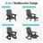  HDPE Outdoor Folding Adirondack Rocking Chair With Retractable Ottoman-1969850222