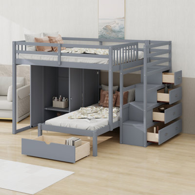 Bunk Bed With Wardrobe, Drawers