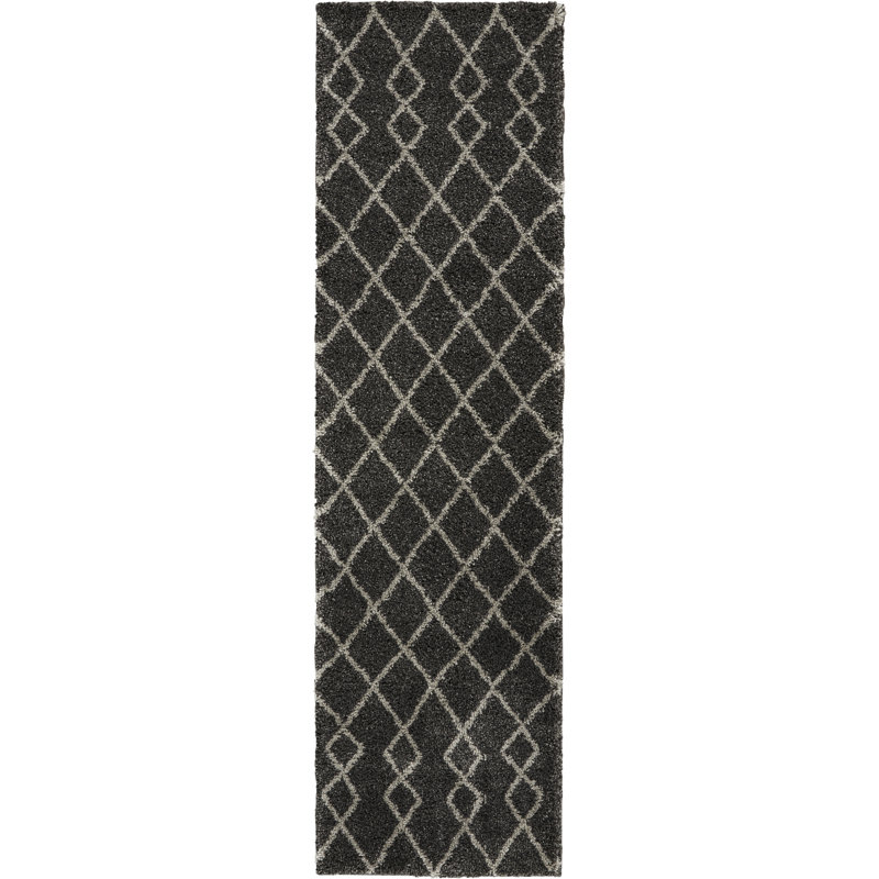 Tapis noir Nicola, Tapis de couloir 2 pi 2 po x 7 pi 6 po
