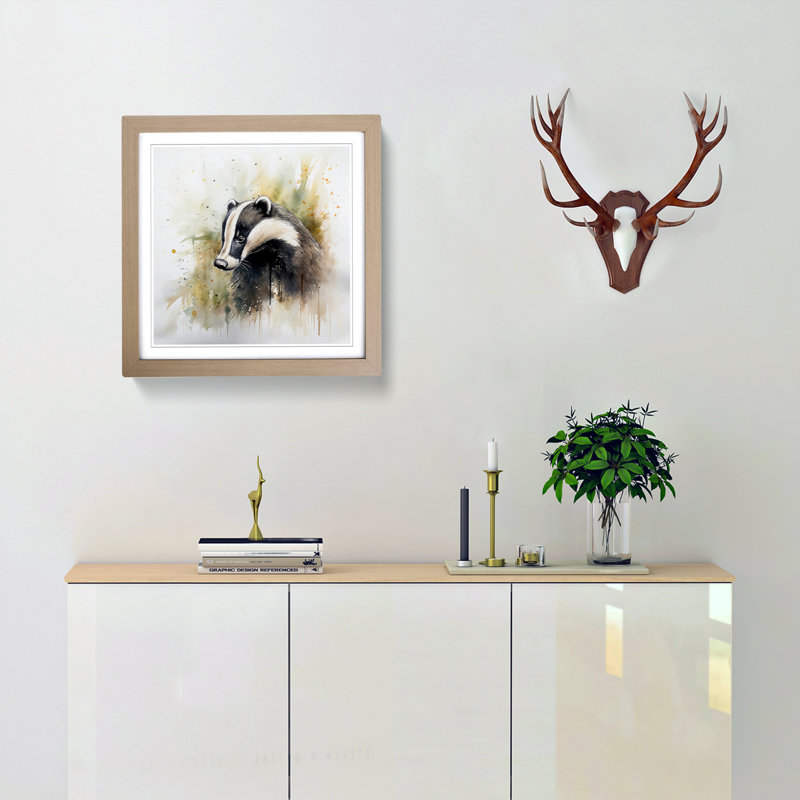 Single Picture Frame Art Prints on Wood - Framed Print, Oak
