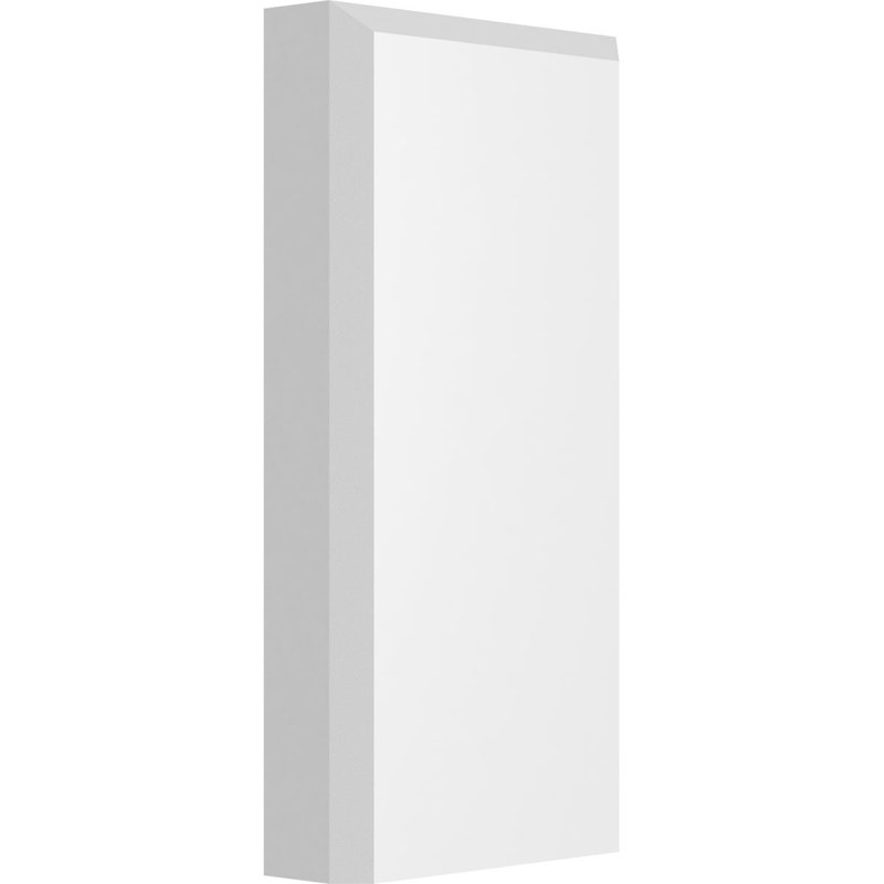 White Urethane Beveled Edge Plinth Block 7" x 3.5"