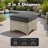 7- Person Patio Furniture Set With Swivel Rockers, Outdoor Wicker Rattan High Back Seating Group With Cushions, All Weather Sofa Conversation Set With Led Lighted Coffee Table For Garden Backyard-247684913