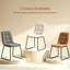 Chaises de salle à manger avec siège en similicuir et base en métal noir, ensemble de 4 chaises rembourrées-458943652