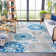 Kellems Indoor/Outdoor Grey/Royal Blue Rug