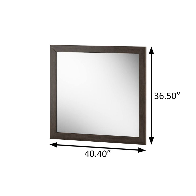 40.4"W Transitional Mirror, Warm Gray