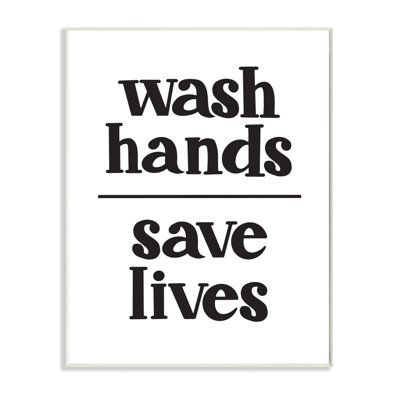" Wash Hands To Save Lives Bathroom Phrase " by Amanda Houston