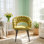 Chaises d'appoint rembourrées en tissu Modern Luxury l 22,8 po x P 25,6 po x H 31,5 po