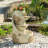 Outdoor Metal Cascade Fountain with Lights
