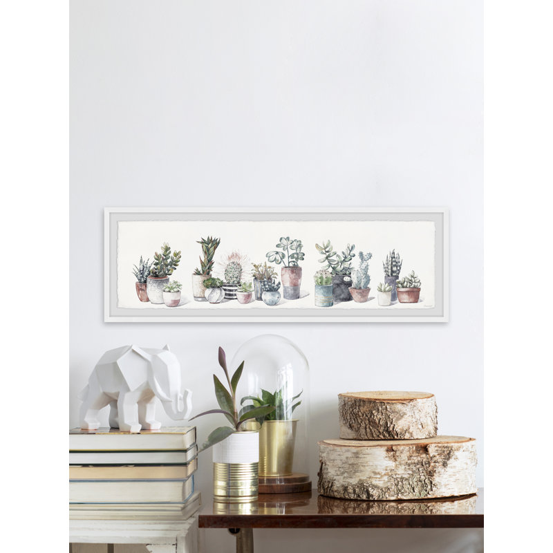 «Green Plants Arrangement», reproduction encadrée, H 10 po x l 30 po x P 1,5 po