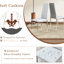 Table en grain de bois naturel et 6 sièges gris à déformation de 55 po x 31,5 po avec chaises en polyuréthane imperméables