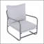 Ensemble de 2 fauteuils d'extérieur avec cadre en aluminium et canapé simple avec coussin amovible résistant à l'eau