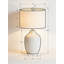 Lighting, h 22 po, lampe de table, céramique noire, abat-jour ivoire / crème, transitionnel