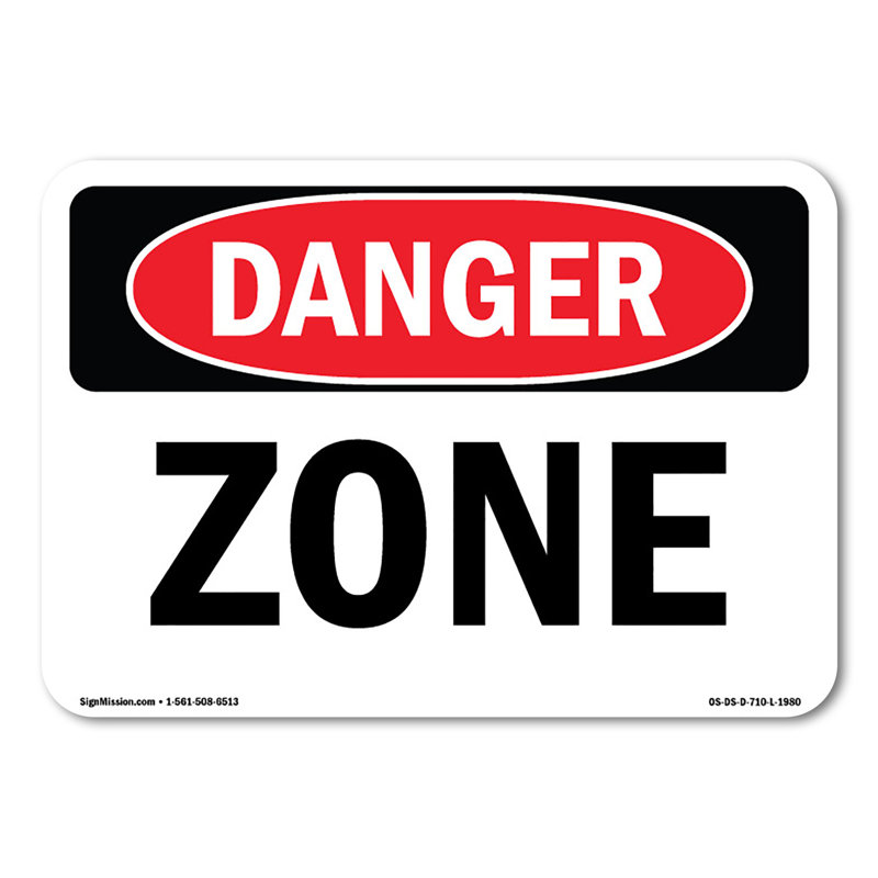Zone Decal 7" X 5", 5" H x 7" W x 0.1" D
