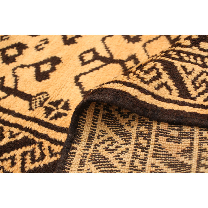 Tapis décoratif en laine de conception unique 5 pi 7 po X 8 pi 6 po noué à la main New Age