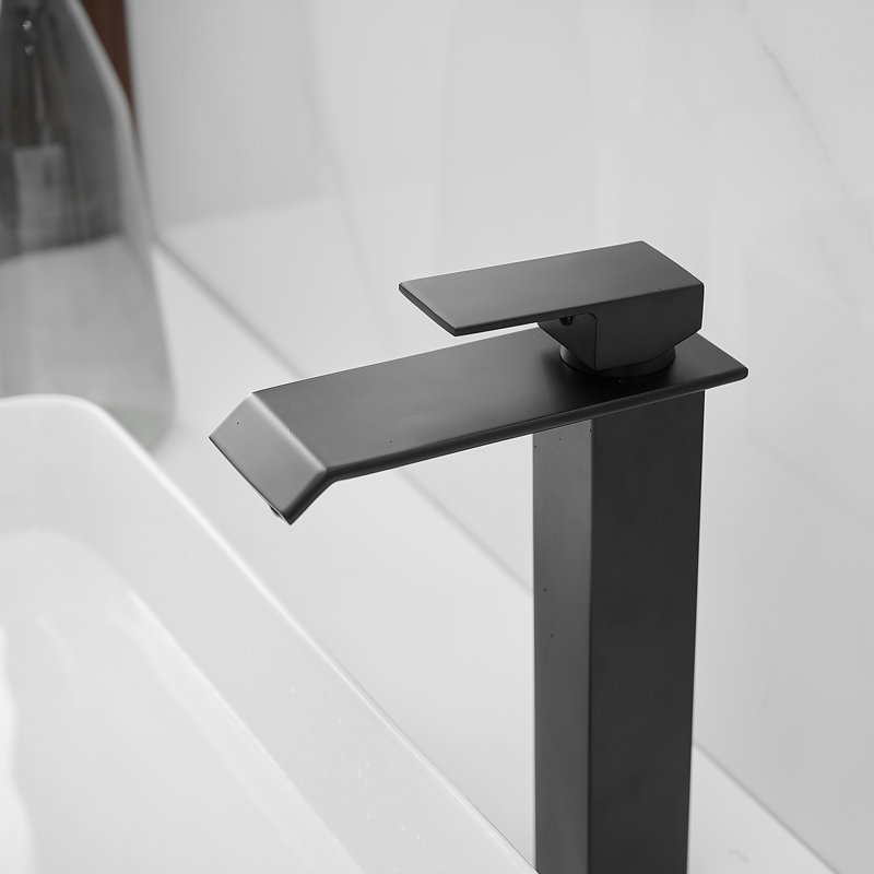 Robinet de lavabo vasque de salle de bain à poignée simple avec bonde Waterfall