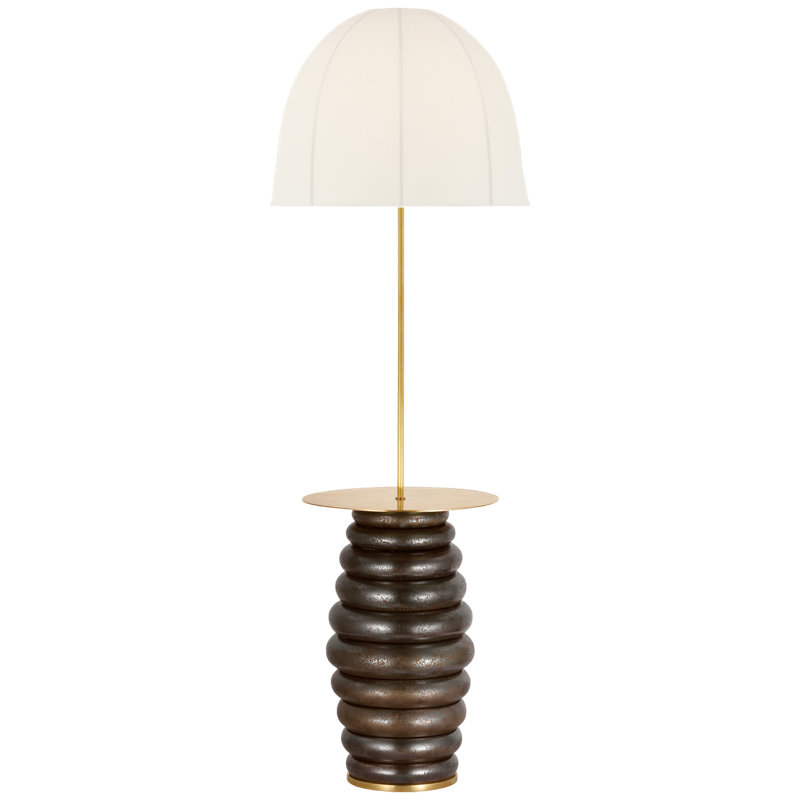 Phoebe Tray Table Floor Lamp, Crystal Bronze