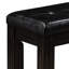 Noir et banc avec coussin en tissu pour soutenir la longévité du bois
