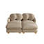 Canapés modulaires modernes, canapé 2 places en chenille avec pouf amovible, couleur camel-1199037001