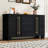 Black Sideboard With A Frame And Adjustable Shelves Large Storage In Framework