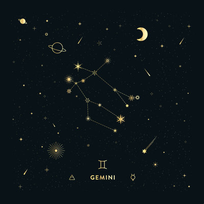 Gemini Constellation en or