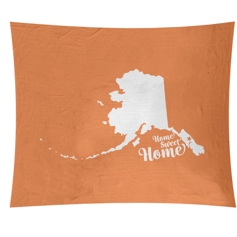 Tapisserie murale juneau doux pour la maison, H 88 po x l 104 po, Orange
