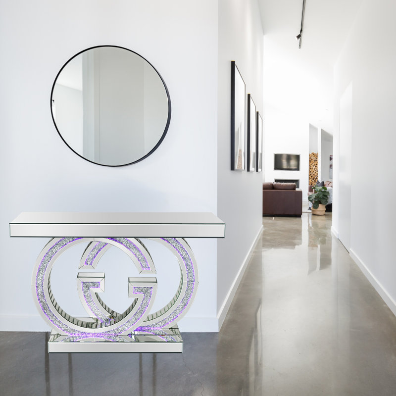 Modern Kehlani 48" Console Table With 7 Colour Changing Lights And Remote
