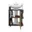 Rangement sous l'évier: H 24,8 po, 1 porte, 2 tablettes, 4 pieds, chêne naturel / wengé noir - Salle de bain-1194482558