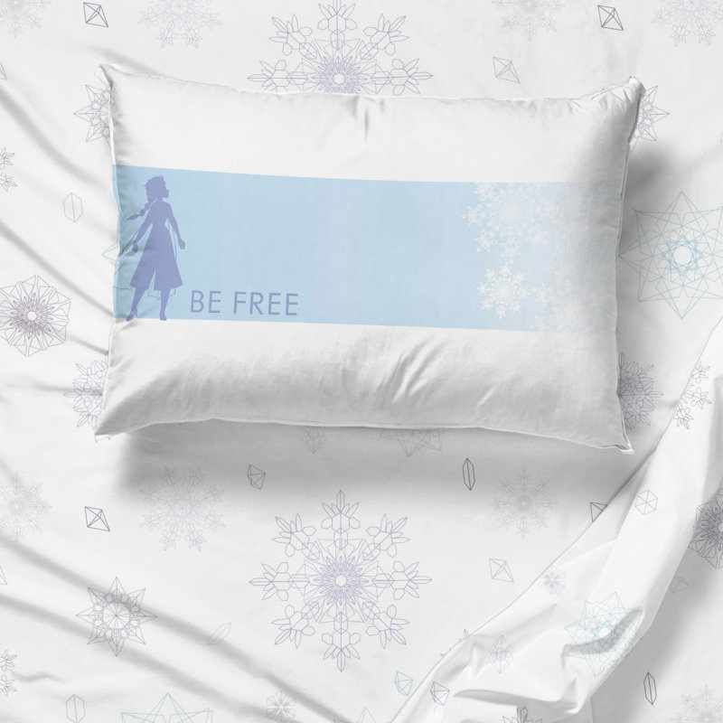 Frozen Blue/White Microfiber Reversible 5 Piece Comforter Set, Full Comforter + 6 Additional Pieces