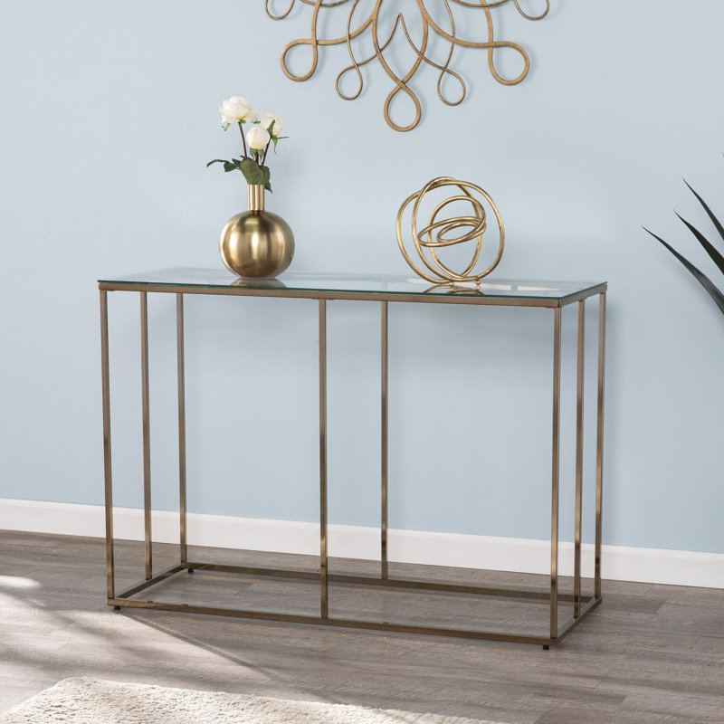 Console contemporaine à plateau en verre | Idée de cadeau
