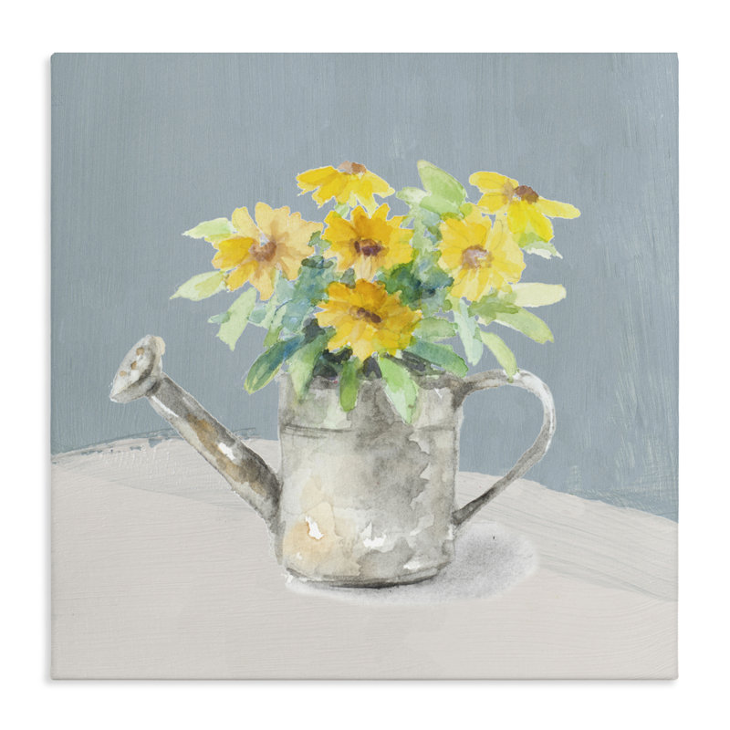 «Daisies in Watering Can Canvas», conception par Lanie Loreth, H 17 po x l 17 po