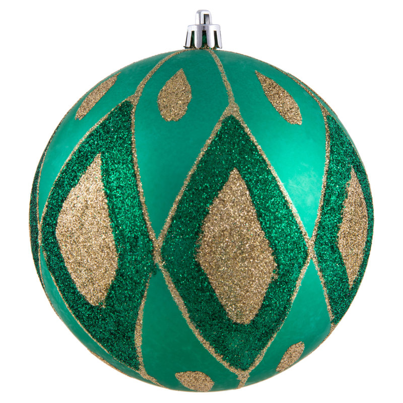 Ornement boule de diamant pailleté mat, H 4,75 po x l 4,75 po x P 4,75 po, Écume de mer