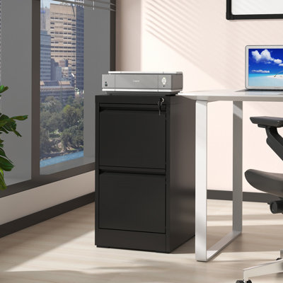 Classeur vertical en métal à 2 tiroirs avec serrure pour le bureau et la maison