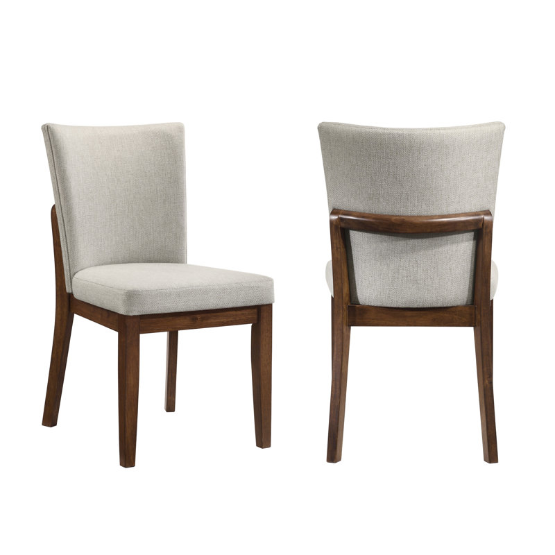 Ensemble de chaises incurvées en bois massif brun de style Mid-Century 2 pièces