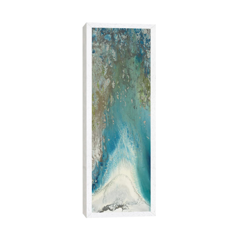 Heliotrope I by Blakely Bering - Panoramic Painting on Canvas, 30.48 cm H x 91.44 cm W, White Framed