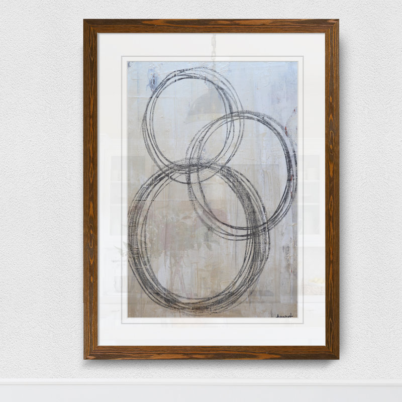 « circulaire i » par paul cezanne-image-cadre de dessin, Blanc, Imprimé érable encadré, H 22 po x l 30 po x P 1 po