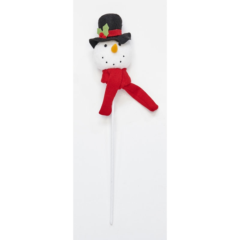 16.5" Snowman with Black Hat Stem
