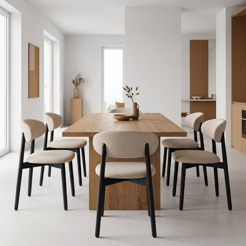 Ensemble de 4 chaises sans accoudoirs, Beige