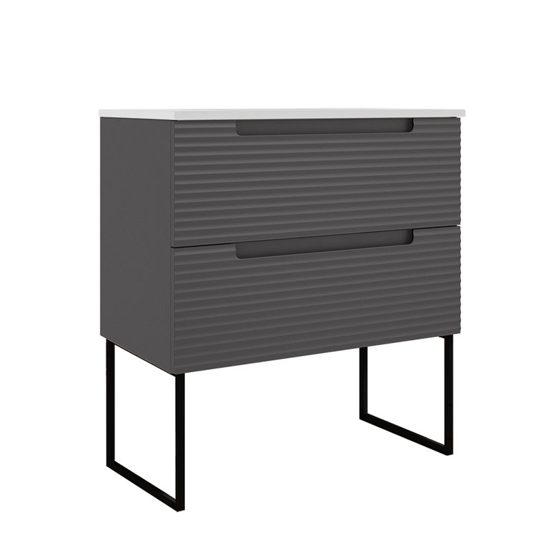 Meuble-lavabo mural 31 po Coda, Ash Gray Ripple