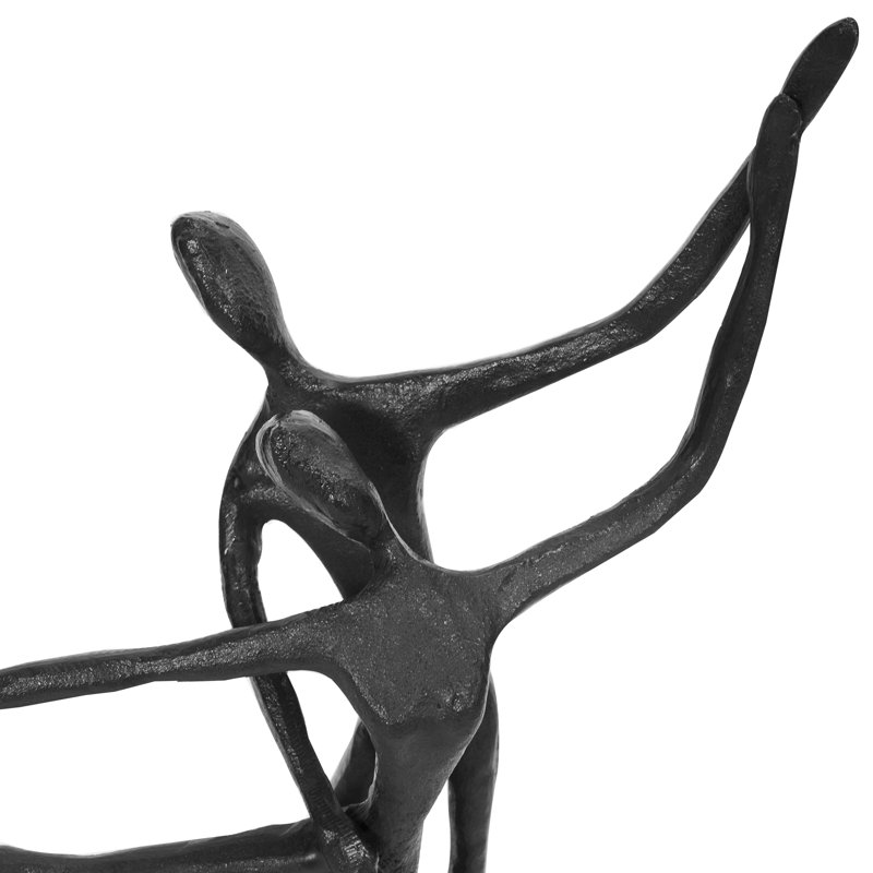 Sculpture abstraite de table en fonte avec base antidérapante