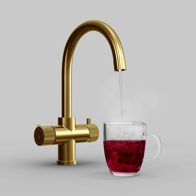Fohen Kitchen Faucet, Brushed Gold