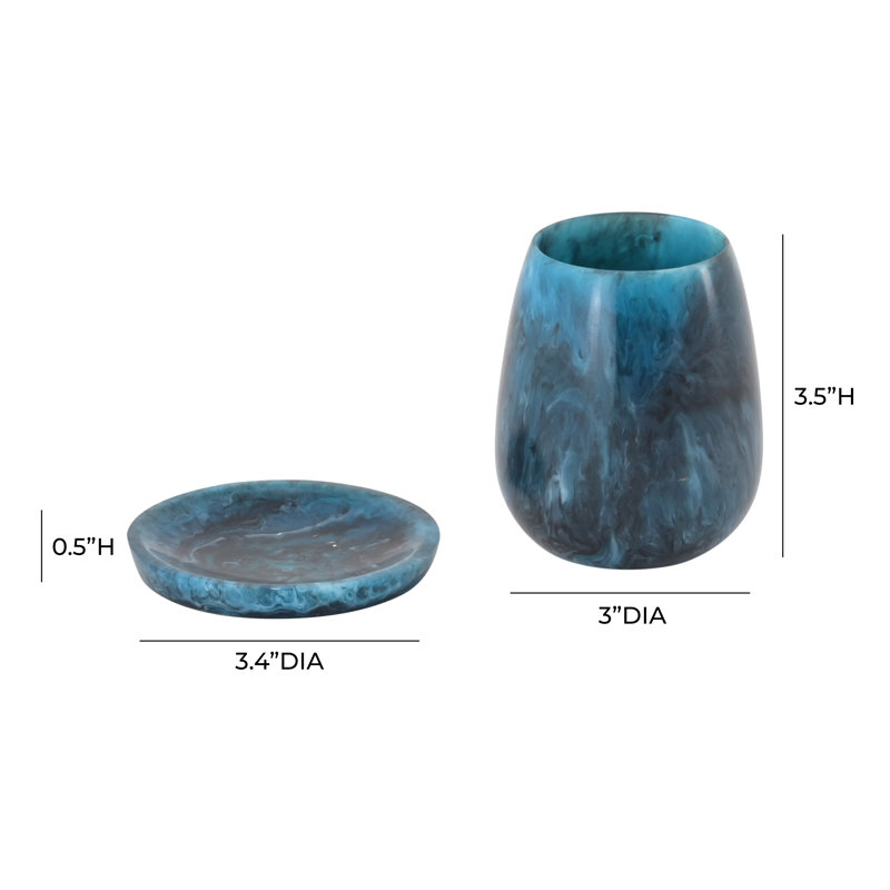 Coupe de kiddouch en résine, Bleu