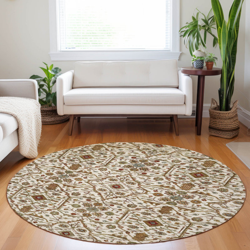 Tapis intérieur / extérieur ivoire Zara , 2 pi 3 po x 7 pi 6 po